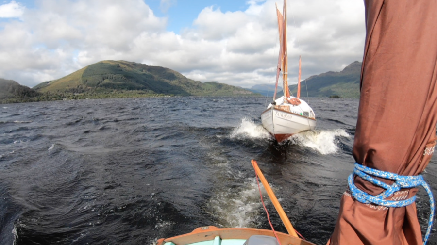 Surfing down Loch Lomond